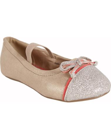 girl Flat shoes Flower Girl 220802-B4600  SILVER-CORAL