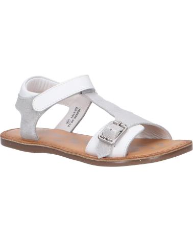 Sandali KICKERS  per Bambina 784456-30 DIAZZ COW  32 BLANC ARGENT METALLISE