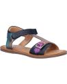 Sandali KICKERS  per Bambina 784457-30 DIAZZ COW  51 BLEU FONCE METALLISE