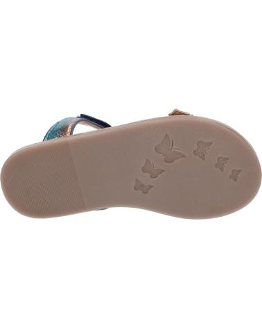 Sandalias KICKERS  de Niña 784457-30 DIAZZ COW  51 BLEU FONCE METALLISE