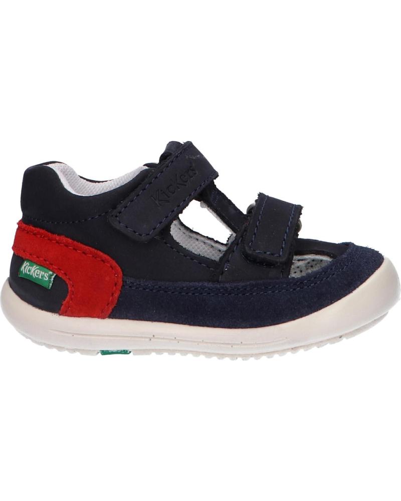 Sandali KICKERS  per Bambino 692395-10 KID CUIR  101 MARINE ROUGE