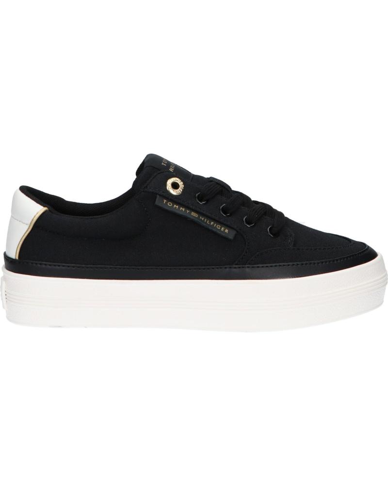 Woman Trainers TOMMY HILFIGER FW0FW08323 ESSENTIAL VULC TEXTILE SNEAKER  BDS BLACK