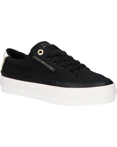  Casual sneakers for women TOMMY HILFIGER FW0FW08323 ESSENTIAL VULC TEXTILE SNEAKER  BDS BLACK