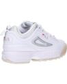 Woman and girl and boy sports shoes FILA FFT0017 DISRUPTOR F  13078 WHITE-IRIDESCENT