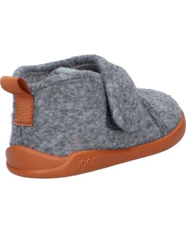 Pantofole IGOR  per Bambino W10308-215  HOMIE GRIS-CARAMELO