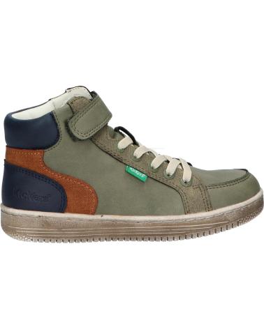 Bottines KICKERS  pour Garçon 972722-30 LOLASTIC  203 KAKI ORANGE
