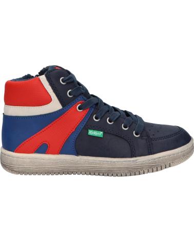Bottines KICKERS  pour Garçon 739356-30 LOWELL  53 BLEU ROUGE MARI