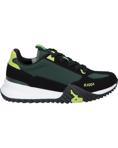girl and boy Trainers KAPPA 321U7XW AUTHENTIC ARKLOW JR LACE  A0Z GREEN DK-BLACK-GREEN LIME