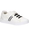 girl Trainers GEOX J154MD 000BC J DJROCK GIRL  C0404 WHITE-BLACK