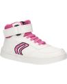 Sneaker GEOX  für Mädchen J264MC 0BCEW J DJROCK GIRL  C0563 WHITE-FUCHSIA