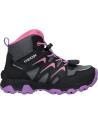 Woman and girl and boy boots GEOX J264LB 054FU J MAGNETAR G B ABX  C0037 BLACK-PURPLE
