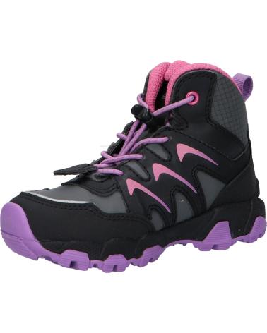 Woman and girl and boy boots GEOX J264LB 054FU J MAGNETAR G B ABX  C0037 BLACK-PURPLE