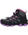 Woman and girl and boy boots GEOX J264LB 054FU J MAGNETAR G B ABX  C0037 BLACK-PURPLE