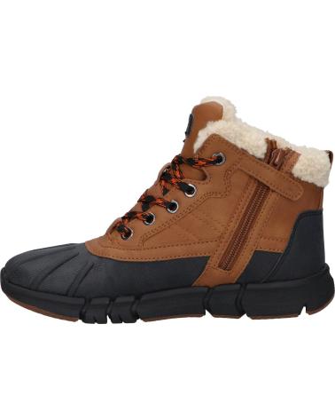 Man and boy boots GEOX J269XE 0ME50 J FLEXYPER BOY B ABX  C0034 COGNAC-BLACK