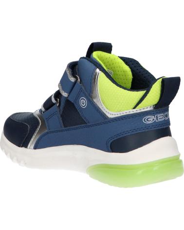 Man and boy Mid boots GEOX J36LBA 0BUCE J CIBERDRON BOY  C0749 NAVY-LIME