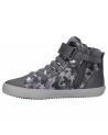 girl Mid boots GEOX J164NA 00454  C0710 DK GREY-SILVER