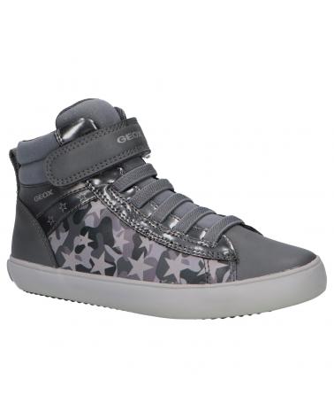 girl Mid boots GEOX J164NA 00454  C0710 DK GREY-SILVER