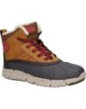 Man and boy boots GEOX J049XD 0CL54 J FLEXYPER BOY B ABX  C6361 LT BROWN-DK RED