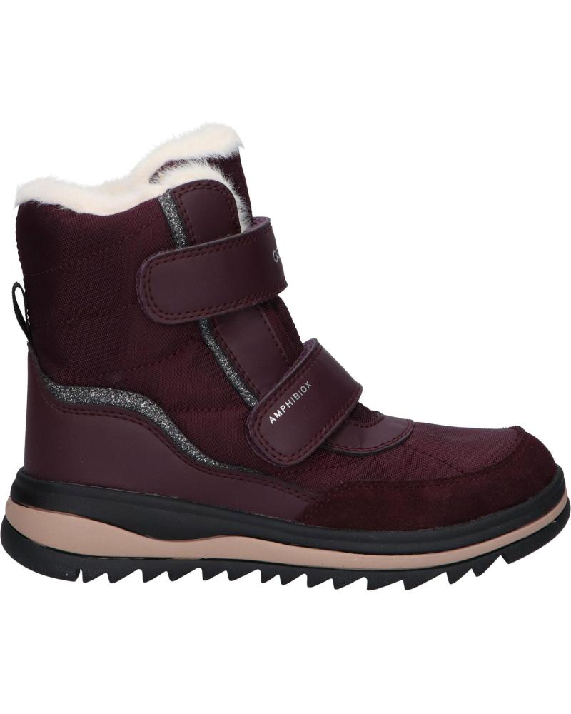 Woman and girl and boy boots GEOX J36EWB 054FU J ADELHIDE GIRL B AB  C7357 DK BURGUNDY