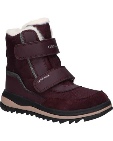 Woman and girl and boy boots GEOX J36EWB 054FU J ADELHIDE GIRL B AB  C7357 DK BURGUNDY
