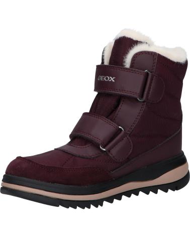 Woman and girl and boy boots GEOX J36EWB 054FU J ADELHIDE GIRL B AB  C7357 DK BURGUNDY