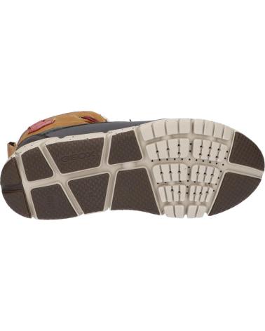 Man and boy boots GEOX J049XD 0CL54 J FLEXYPER BOY B ABX  C6361 LT BROWN-DK RED