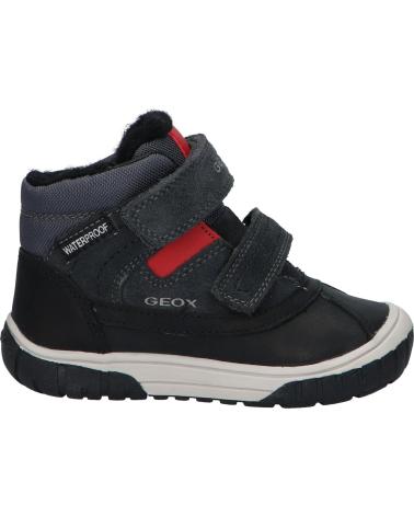 girl and boy boots GEOX B162DB 022FU B OMAR BOY WPF  C0047 DK GREY-RED