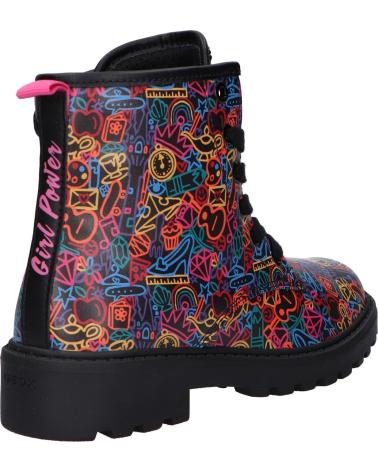 girl boots GEOX J2620D 00004 J CASEY  C9240 BLACK-MULTICOLOR