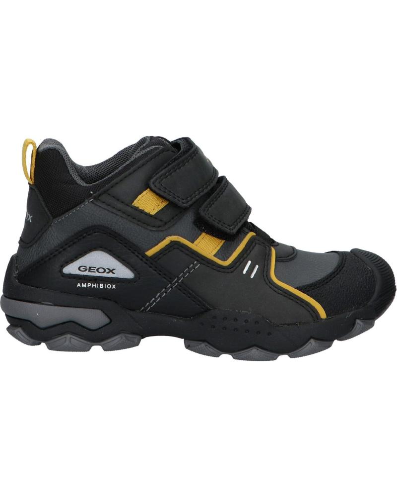boy boots GEOX J169WA 0MEFU J BULLER BOY B ABX  C9241 BLACK-DK YELLOW