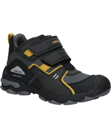boy boots GEOX J169WA 0MEFU J BULLER BOY B ABX  C9241 BLACK-DK YELLOW