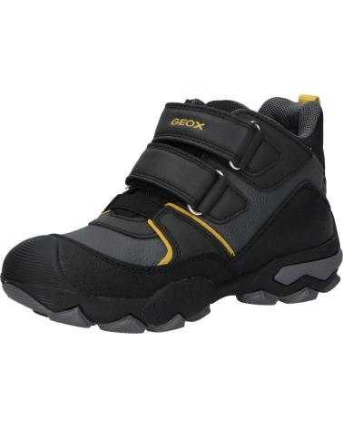 Bottes GEOX  pour Garçon J169WA 0MEFU J BULLER BOY B ABX  C9241 BLACK-DK YELLOW