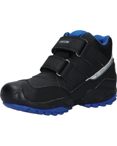 boy Mid boots GEOX J261WA 0CEFU J NEW SAVAGE BOY B A  C0245 BLACK-ROYAL