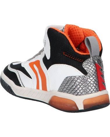 Sportif GEOX  pour Garçon J369CD 0FEFU J INEK BOY  C0422 WHITE-ORANGE