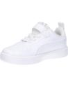 girl and boy sports shoes PUMA 384314 RICKIE AC INF  01 WHITE