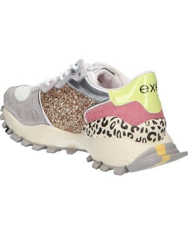 Baskets décontractées pour femmes EXE  pour  134-350  LEATHER GREY GOLD