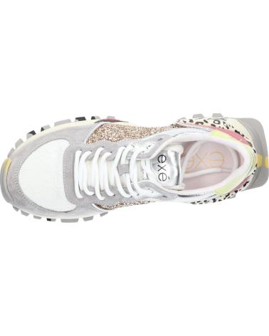 Baskets décontractées pour femmes EXE  pour  134-350  LEATHER GREY GOLD