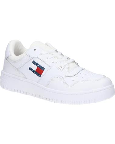 Zapatillas casual para mujer TOMMY HILFIGER  de  EN0EN02505 NEW TJW RETRO BASKET SNEAKER ESS  YBS WHITE