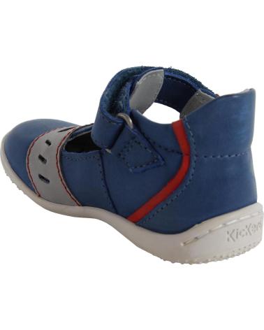 Chaussures KICKERS  pour Garçon 413491-10 GREG  BLEU ROUGE