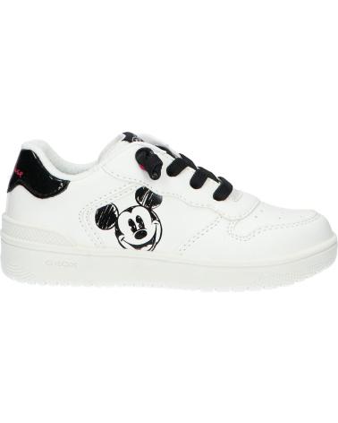 girl and boy Trainers GEOX J45HXE 000BC J WASHIBA  C0404 WHITE-BLACK