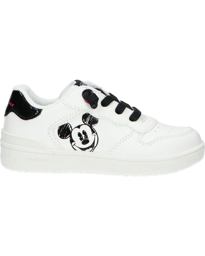 girl and boy Trainers GEOX J45HXE 000BC J WASHIBA  C0404 WHITE-BLACK
