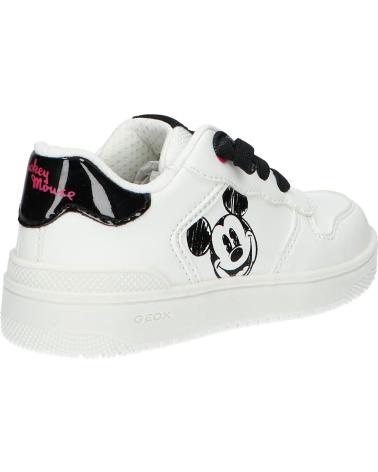 and  Casual sneakers for girl GEOX J45HXE 000BC J WASHIBA  C0404 WHITE-BLACK