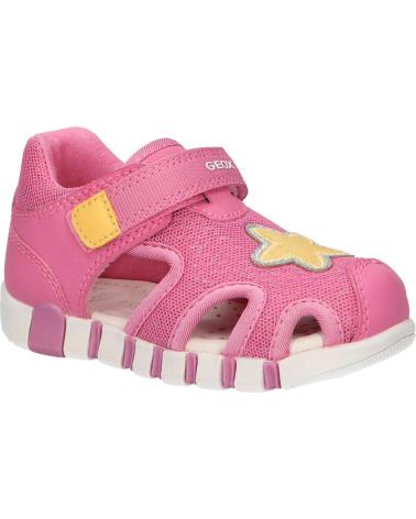 Sandali GEOX  per Bambina B4517B 0GNBC B SANDAL IUPIDOO GIR  C8F2V DK PINK-YELLOW
