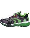  Casual shoes for boy GEOX J35FEB 011CE J BAYONYC  C0016 BLACK-GREEN