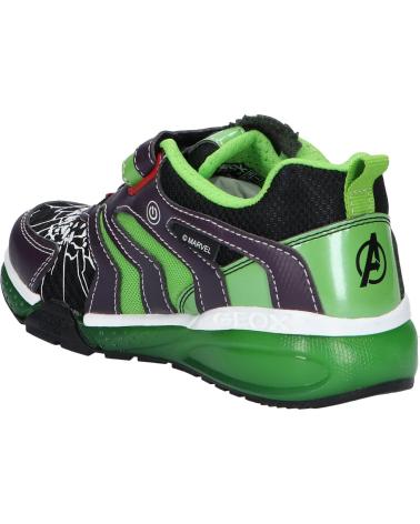  Casual shoes for boy GEOX J35FEB 011CE J BAYONYC  C0016 BLACK-GREEN