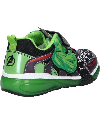  Casual shoes for boy GEOX J35FEB 011CE J BAYONYC  C0016 BLACK-GREEN