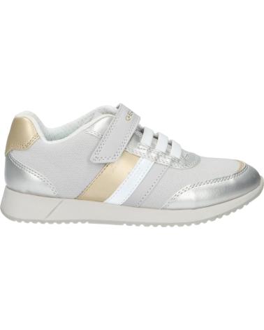 girl Trainers GEOX J166FA 010AJ J JENSEA  C1W2U SILVER-PLATINUM
