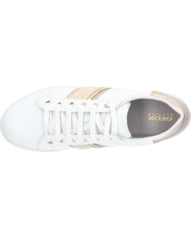  Casual sneakers for women GEOX D361BE 085NF D JAYSEN  C1327 WHITE-LT GOLD