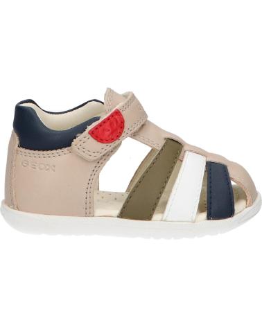 boy Sandals GEOX B254VA 085BC B SANDAL MACCHIA  C5244 BEIGE-MULTICOLOR