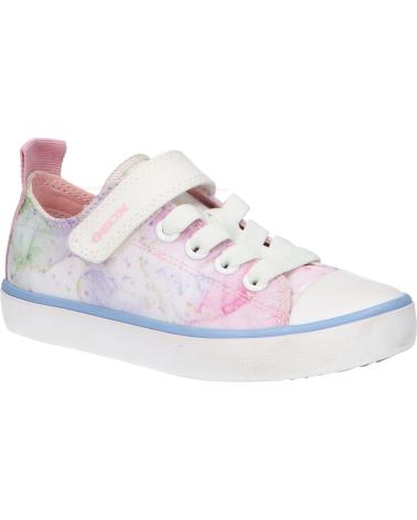 Zapatillas casual para niña GEOX  de  J454NA 000AN J GISLI  C0406 WHITE-PINK