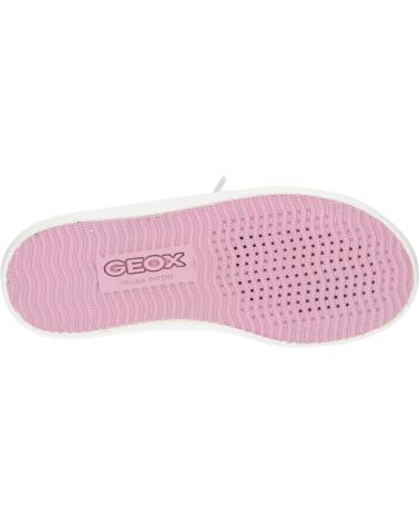 Zapatillas casual para niña GEOX  de  J454NF 00010 J GISLI  C1372 WHITE-LT YELLOW